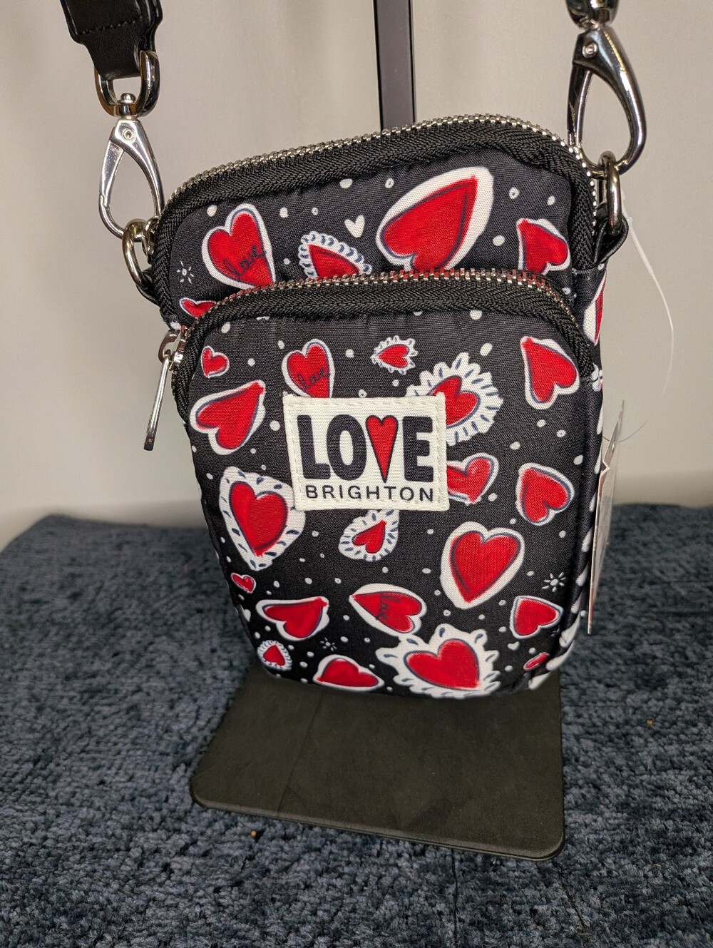Brighton NWT Hearts a Flutter Utility Bag Crossbody